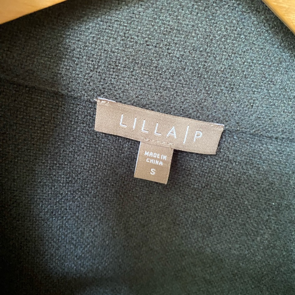 Lilla P Gray Green Coat with Patch Pockets and Hidden Zipper - Picture 4 of 7